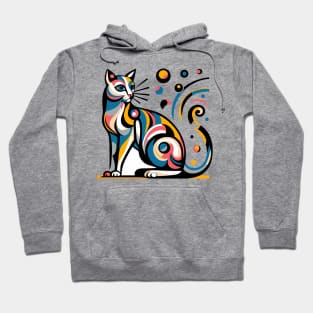 Pop art cat illustration. cubism cat illustration Hoodie